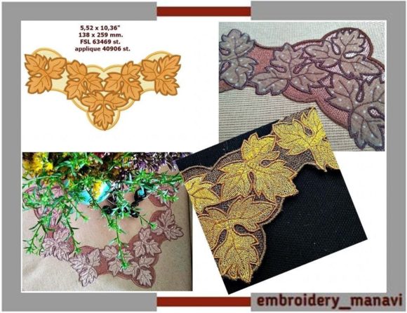 Grape Leaves Cutwork FSL and Applique Review