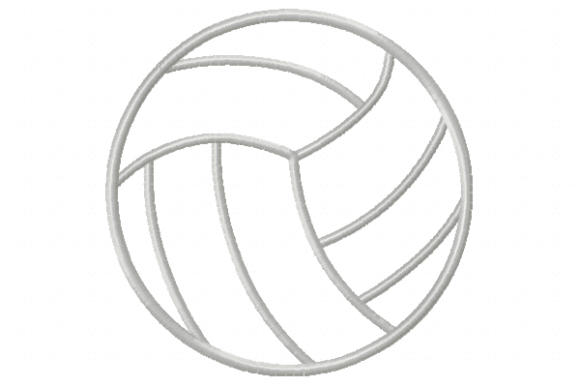 Volleyball Applique for Boutique Apparel